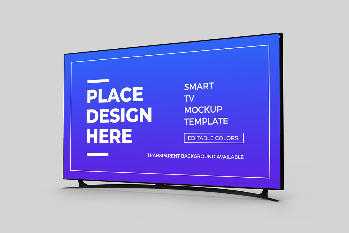 Smart Tv Screen Mockup, a Device Mockup by DigitAuras (Photo 3 of 6)