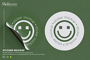 Set of Two Adhesive Stickers Mockup, a Packaging Mockup by skybluecreative (Thumbnail 1 of 2)