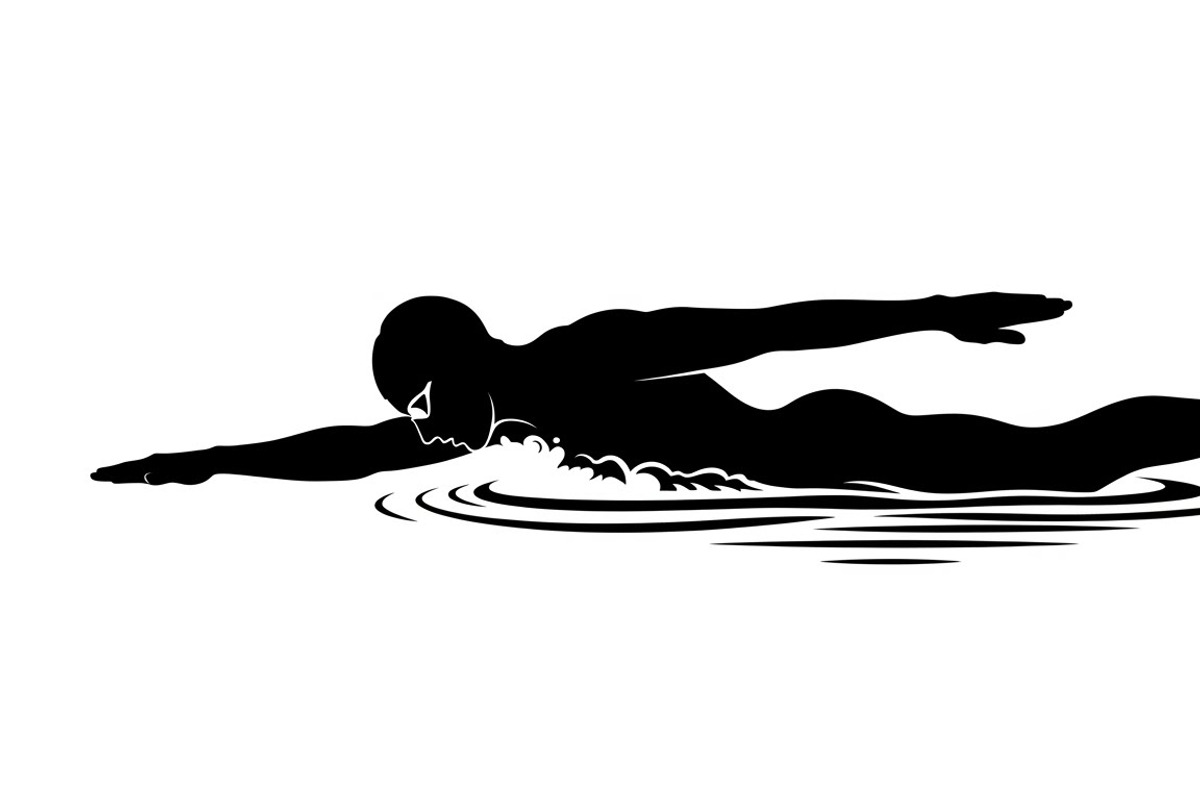 A dynamic Swimming Action Silhouette, an Illustration by Amazin_art (Photo 2 of 31)