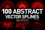 100 Abstract Vector Splines, an Illustration by Creative Graphics