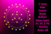 17 Sacred Indian Meditative Yantras, an Object Illustration by Kseniya-Omega (Thumbnail 1 of 8)