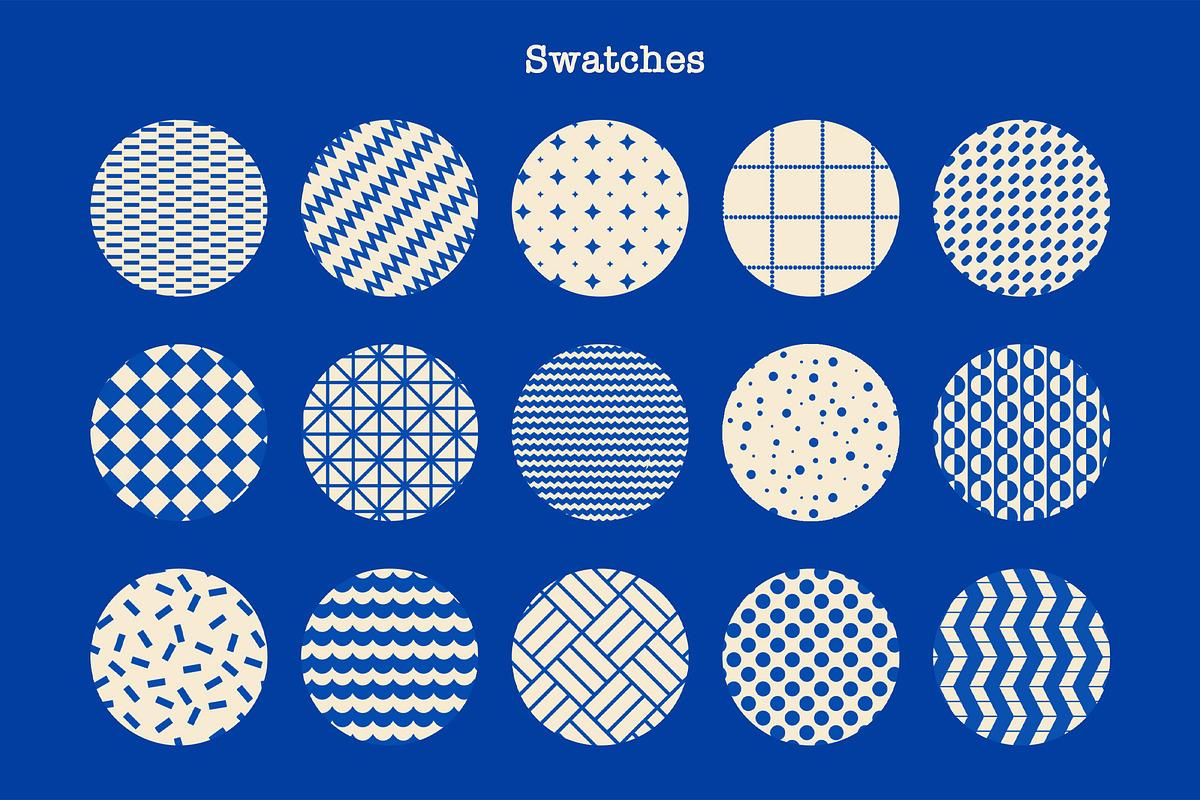 GEOMETRIC PATTERN BRUSHES PROCREATE, a Brush Add-On by seamless team