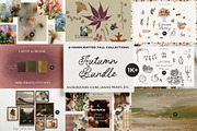 AUTUMN BUNDLE Textures Icons Prints, an Object Graphic by Lana Elanor (Thumbnail 1 of 10)