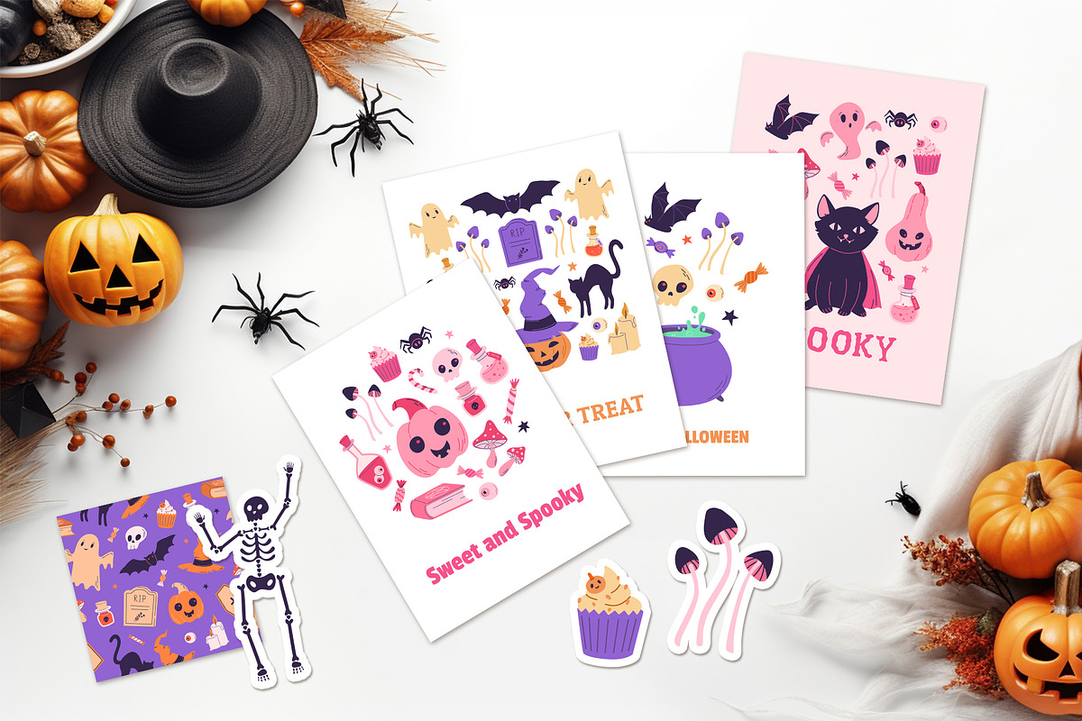 Halloween vector clipart, a Seasonal Illustration by Nadezhda Mikhailova (Photo 2 of 9)
