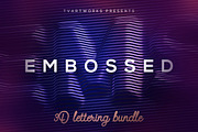 Embossed Lines 3D Lerttering, a Graphic by TVartworks (Thumbnail 1 of 14)