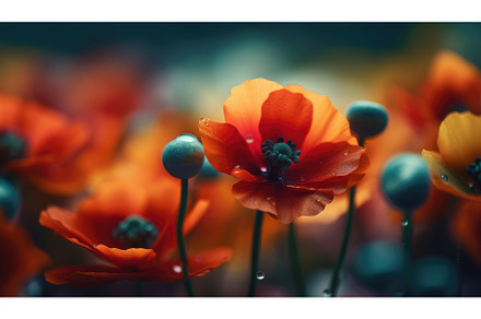 Poppy Flowers Background, a Nature Photo by BazziBa♥