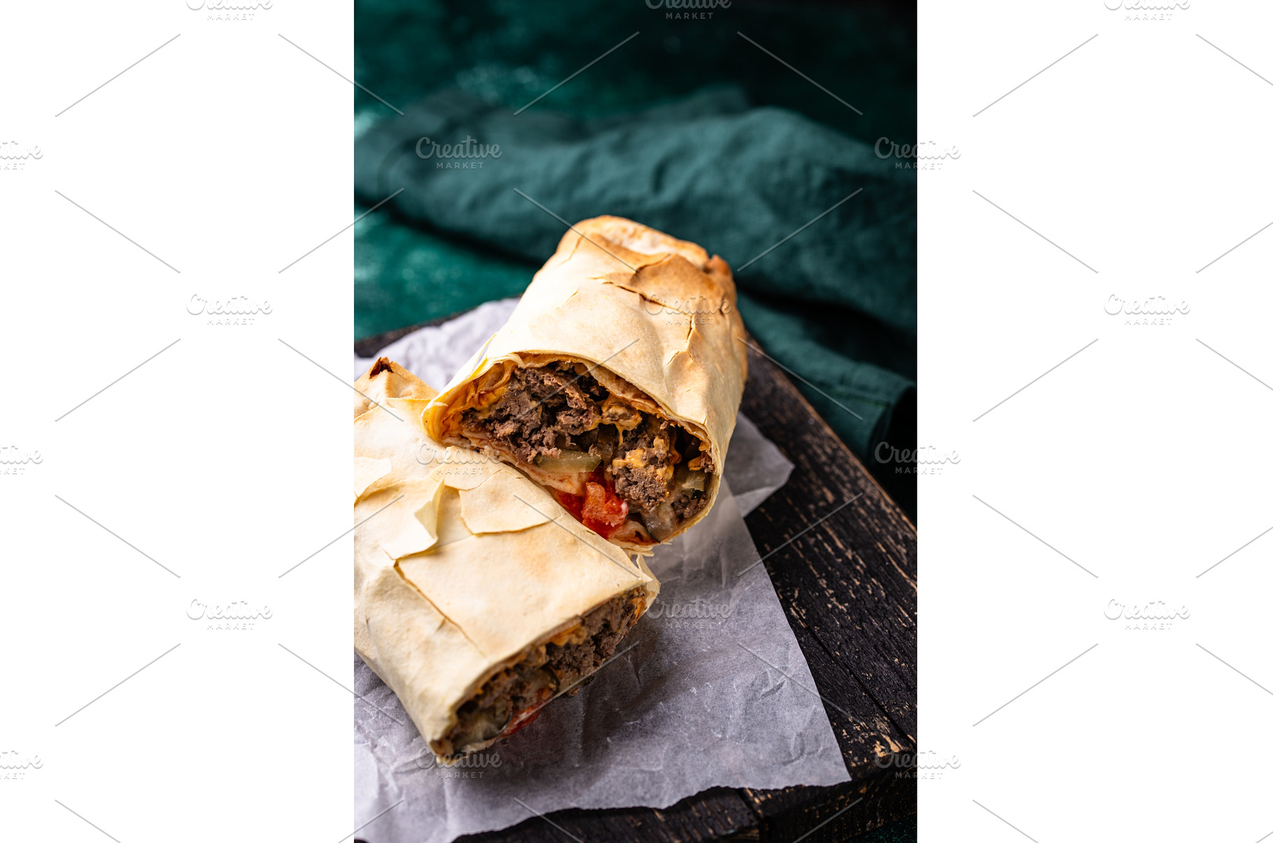 Doner kebab or shawarma with meat, a Food & Drink Photo by Yulia Furman