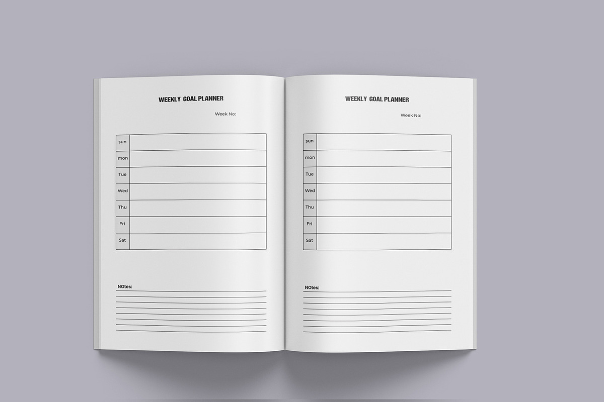 Weekly Goal Planner for KDP Interior, a Graphic by Hitubrand (Photo 3 of 4)