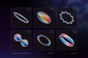 Iridescent Geometric 3D Shapes vol.2, an Object Graphic by Samolevsky (Thumbnail 4 of 23)