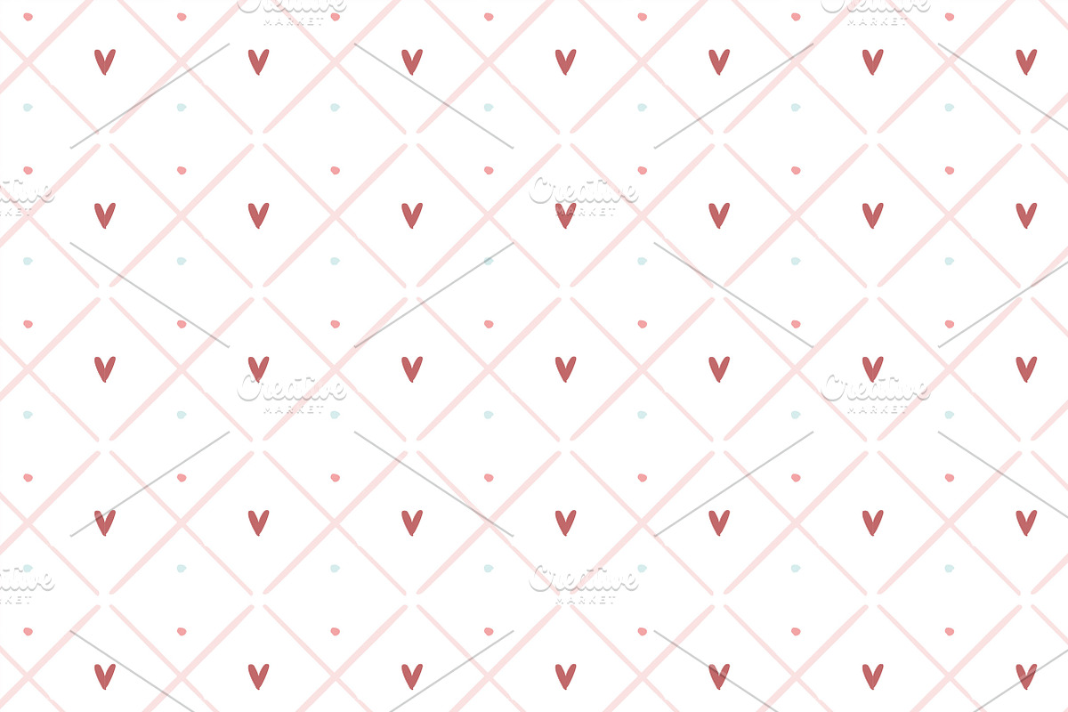 Valentine’s Day Seamless Patterns, a Pattern Graphic by Lyolya Profitrolya (Photo 4 of 6)