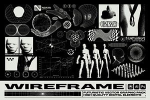 Retro Futuristic Wireframe Pack