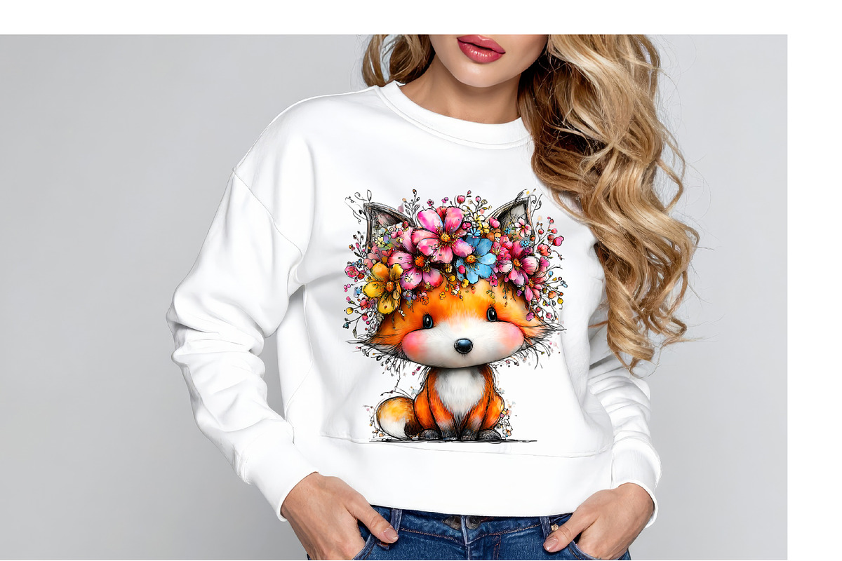 Whimsical Spring Fox Clipart, an Illustration by GatewayDesign (Photo 6 of 6)