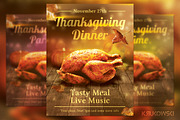 Thanksgiving Dinner Flyer, a Flyer Template by Krukowski Graphics (Thumbnail 1 of 3)