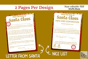 Santa Claus Letter & Nice List