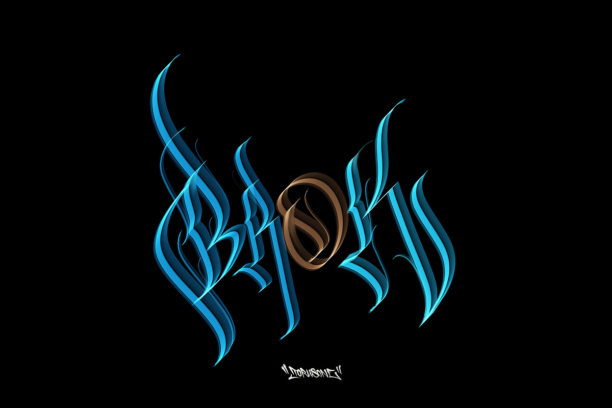 SICK Letters- 3d & Calligraphy, a Brush Add-On by Torus1