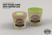 Hot Food Cups w Vented Lids Mockup, a Packaging Mockup by INCDesign (Thumbnail 5 of 8)