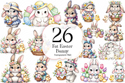 Easter Bunny PNG Clipart, Chubby Fat, an Animal Illustration by KennedyStudio (Thumbnail 1 of 4)