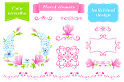 SET / Magnolia's Elegant elements, a Texture Graphic by Nadin_Lebedeva (Thumbnail 2 of 7)