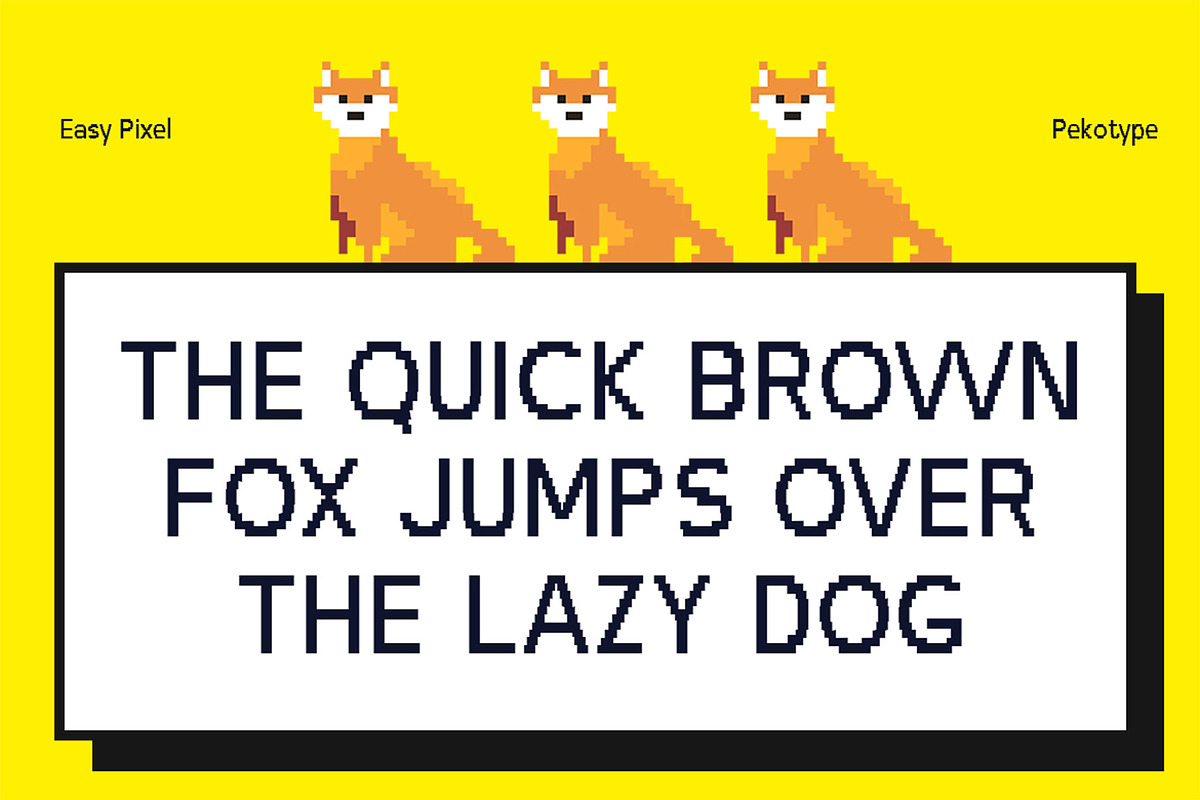Easy Pixel - Modern Pixel Font, a Sans Serif Font by Pekotype (Photo 7 of 12)