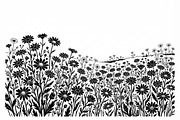 60 Daisy Flower Field Silhouette, a Seasonal Illustration by Amazin_art (Thumbnail 22 of 36)