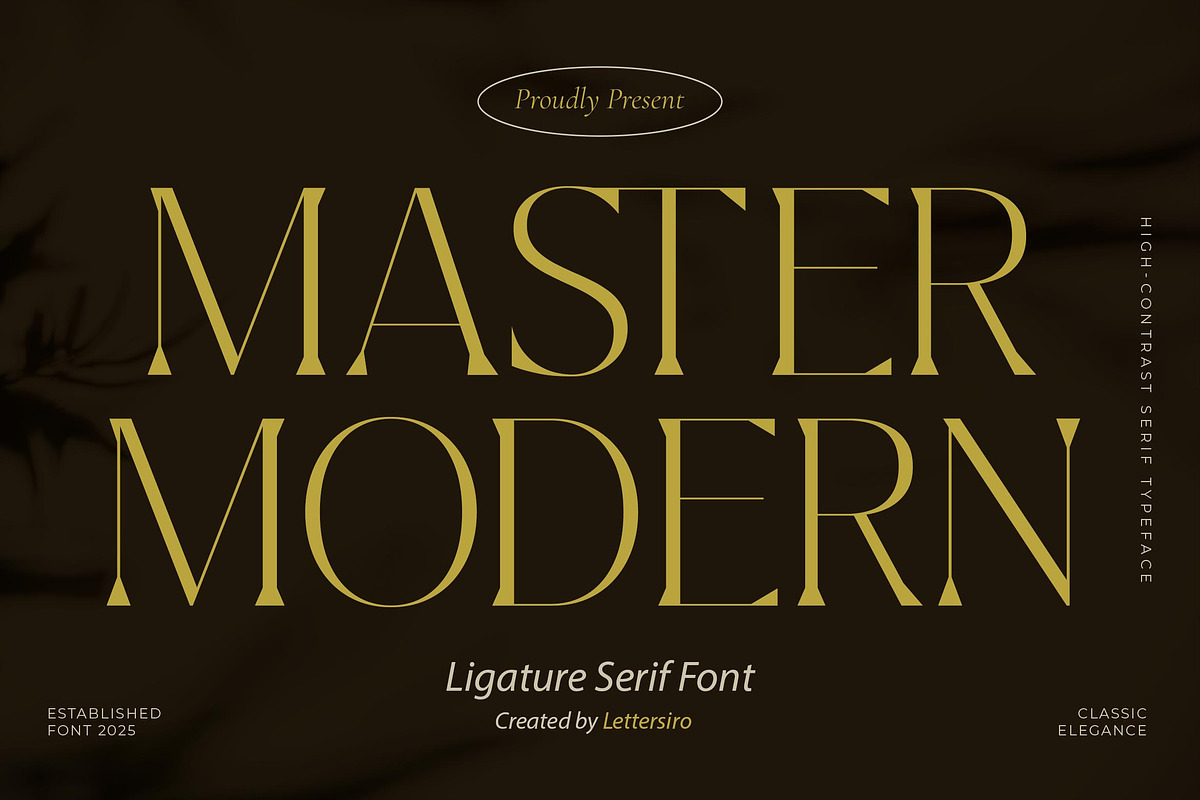 Master Modern -  Ligature Serif Font, a Serif Font by Lettersiro (Photo 1 of 8)