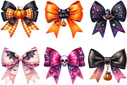 Halloween Coquette Bow Clipart, an Illustration by Designking (Thumbnail 3 of 4)