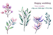 Happy Wedding Card Wall Art, a Decorative Illustration by 7nov.studio (Thumbnail 3 of 5)