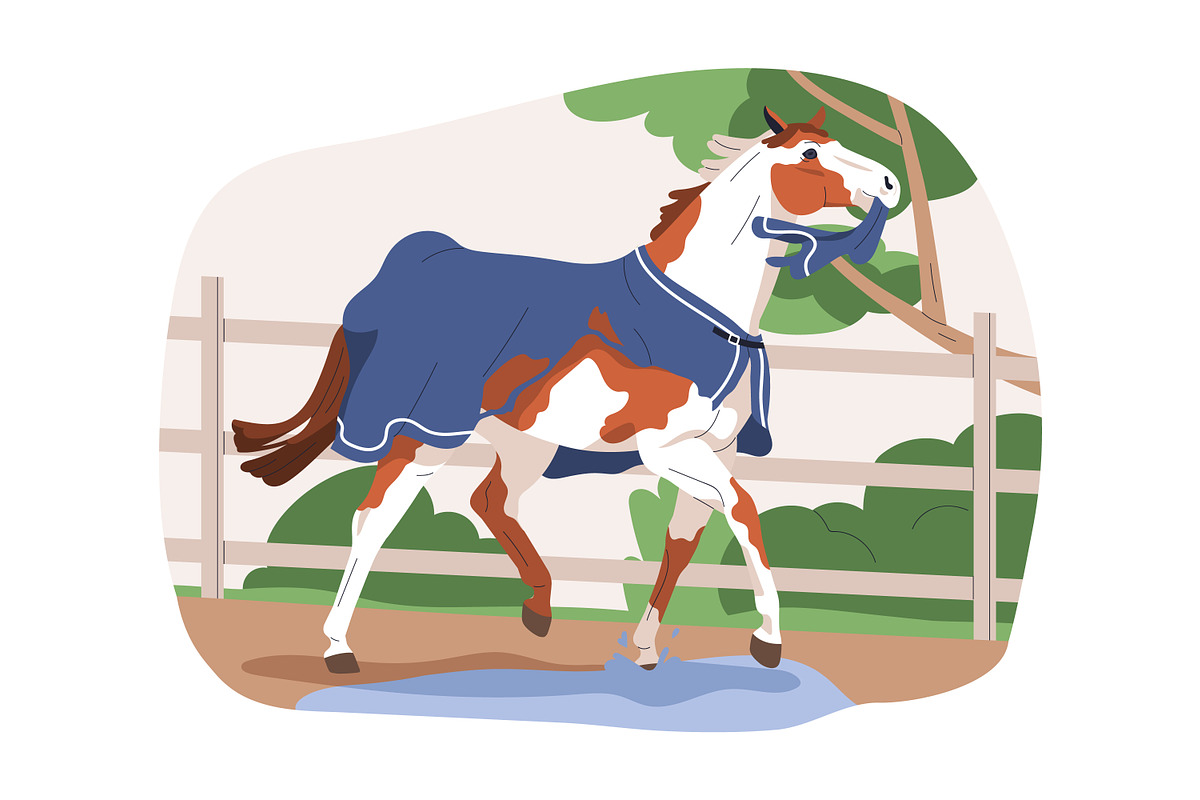 Naughty, disobedient horses training, an Animal Illustration by Good Studio (Photo 6 of 16)