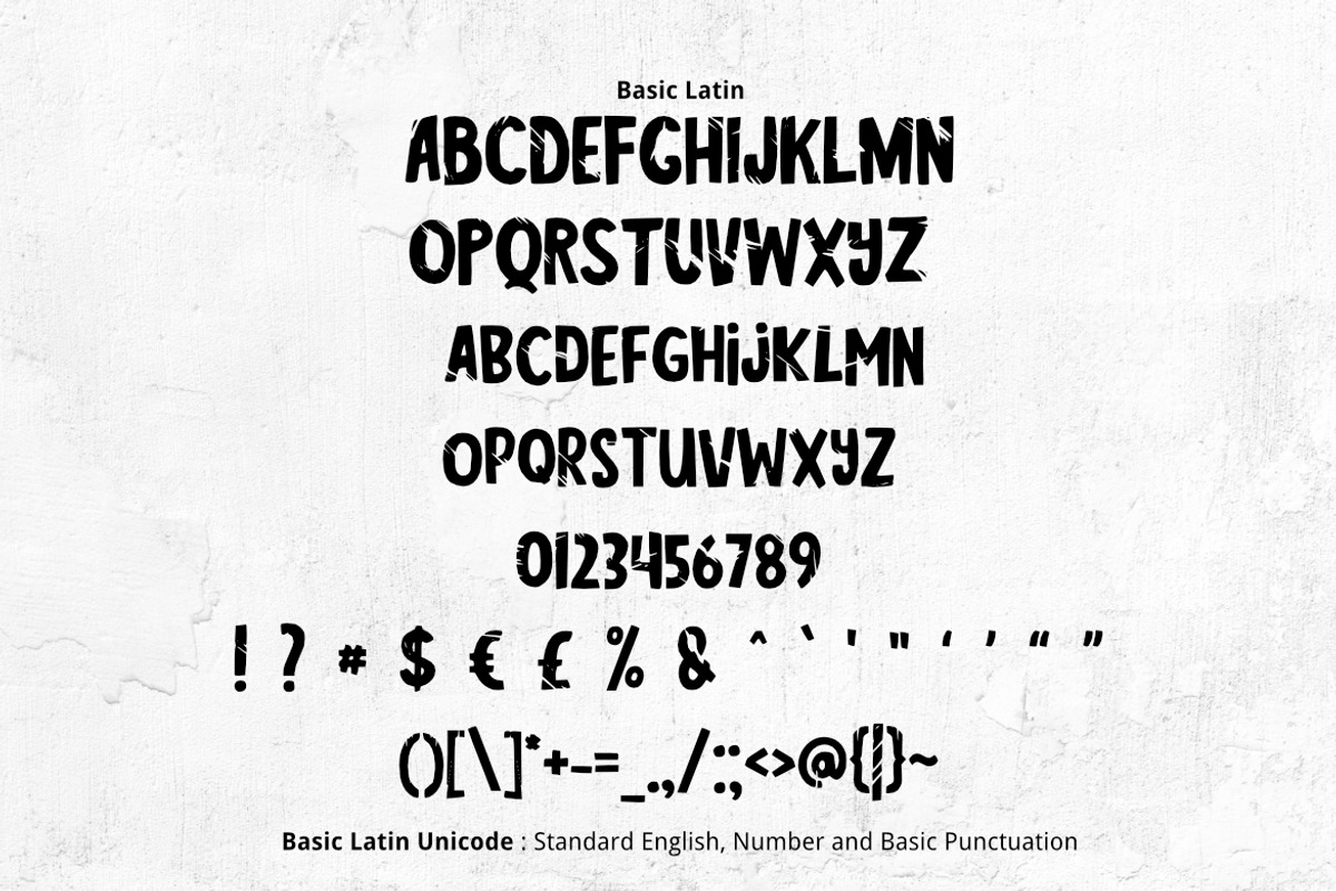 Broken Font preview 2