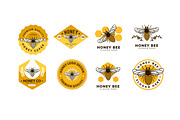 HONEY BEE LOGO & BADGE SET, a Branding & Logo Template by grindstudio (Thumbnail 9 of 13)