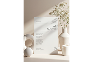 Aesthetic Letterhead Mockup PSD