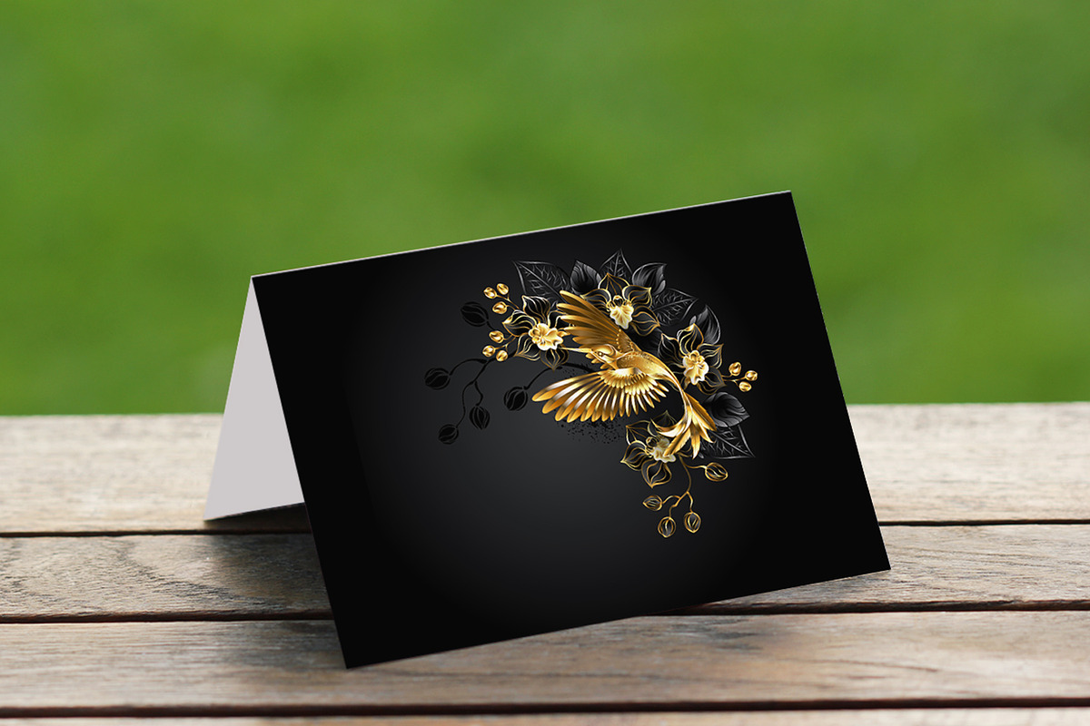 Jewelry hummingbird with black orchi, a Decorative Illustration by blackmoon9 (Photo 2 of 3)