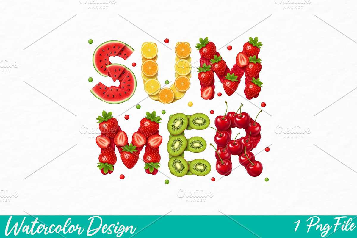 Summer Png t-shirt, an Illustration by Watercolor design