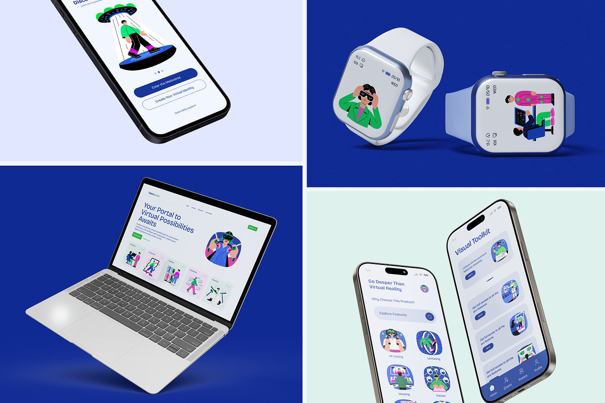 Metaverse Technology Illustration, a Technology Illustration by Creative Stall (Photo 4 of 9)