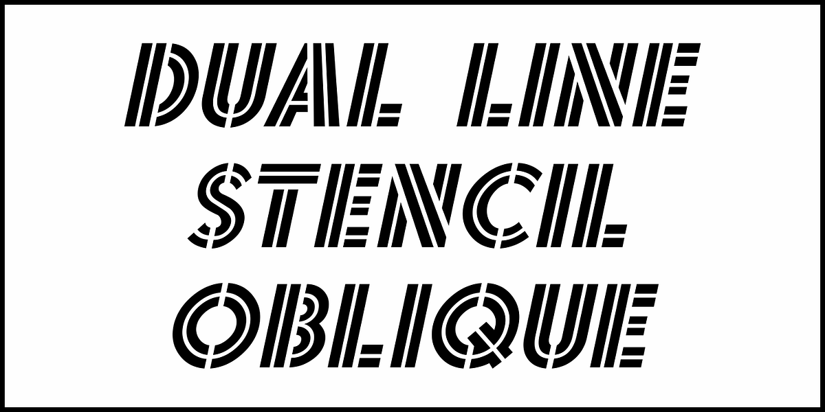 Dual Line Stencil JNL, a Sans Serif Font by Jeff Levine Fonts (Photo 4 of 5)