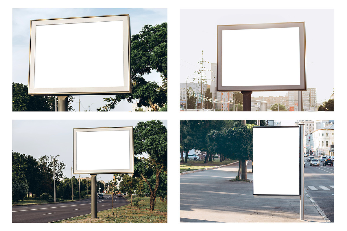 Urban billboard mock-up bundle, an Advertising Mockup by Antikva17 (Photo 5 of 6)