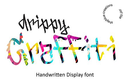 Graffiti Handwritten Display Font, a Slab Serif Font by Little Creative Scribbles