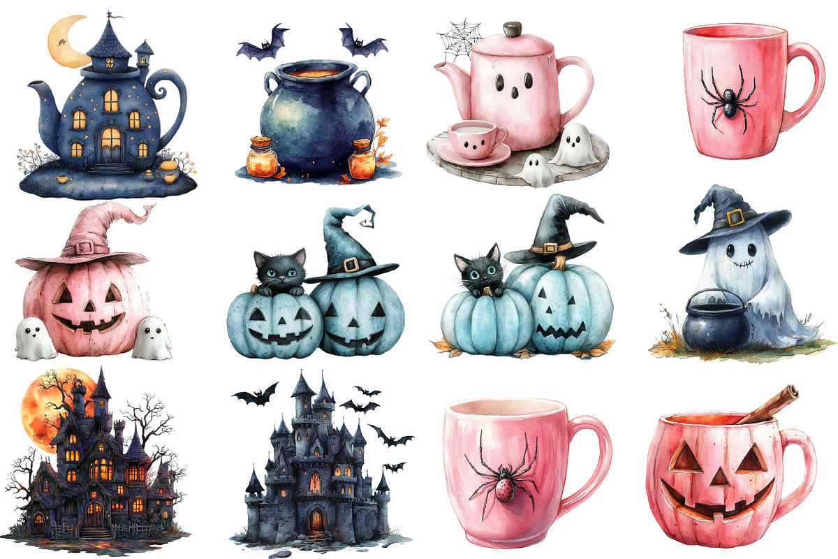 Pastel Halloween Clipart, an Illustration by Designworld (Photo 3 of 5)
