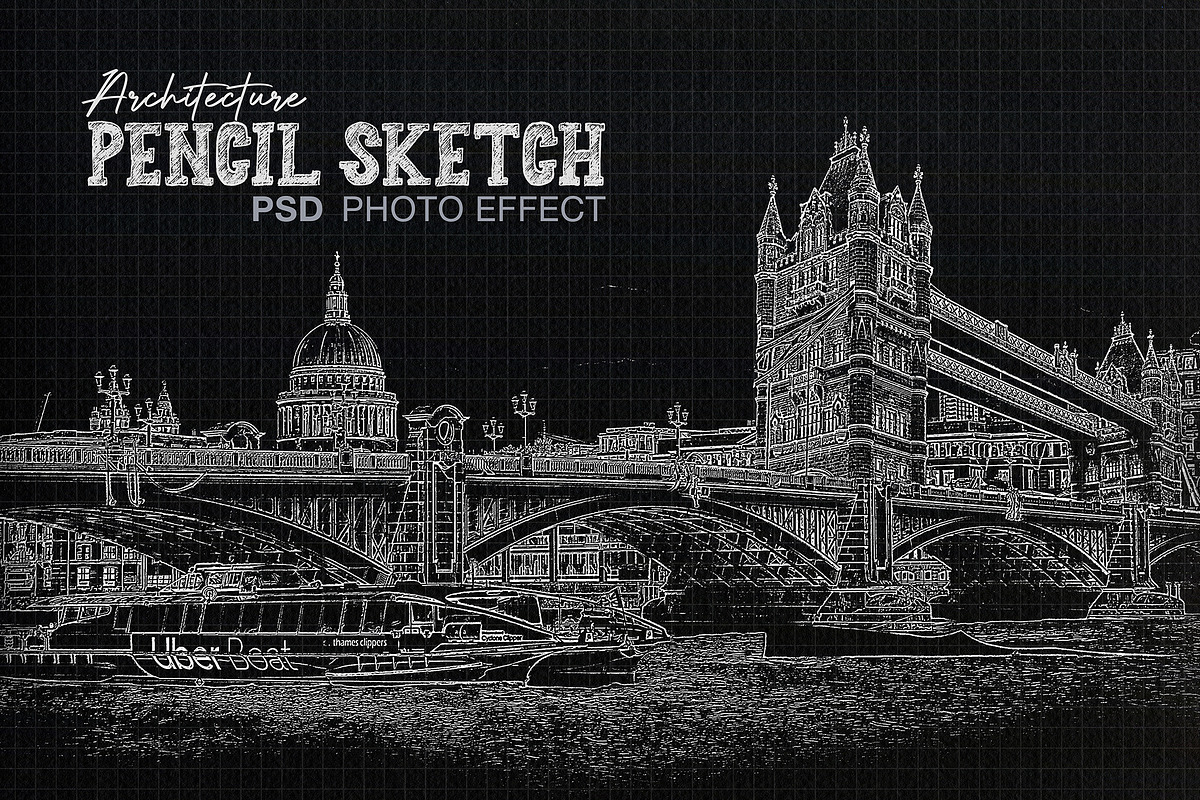 Architecture Sketch Photoshop Action, an Action Add-On by INTENTFX (Photo 1 of 4)