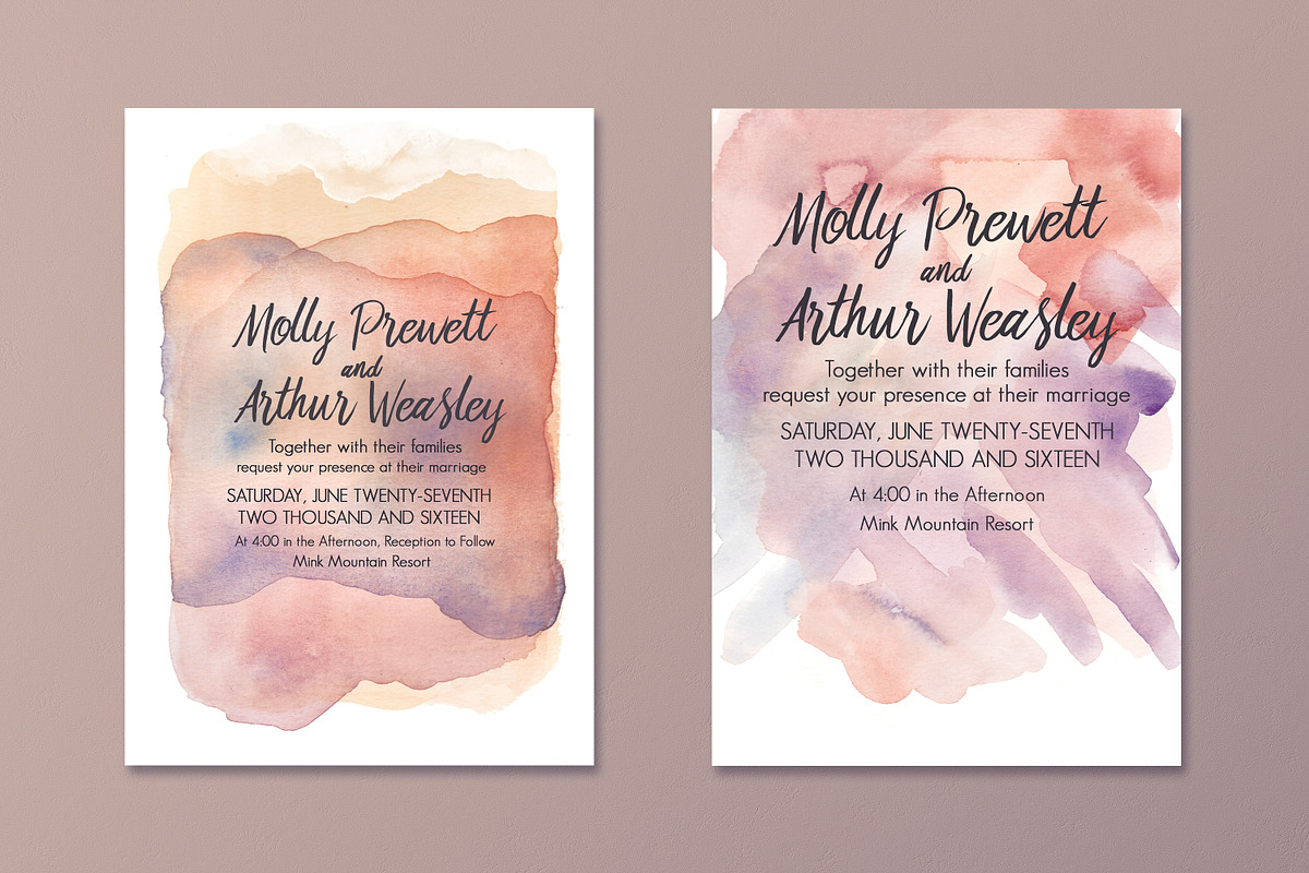 The Dreamy Watercolour Collection, an Invitation Template by Knotted Design (Photo 3 of 9)