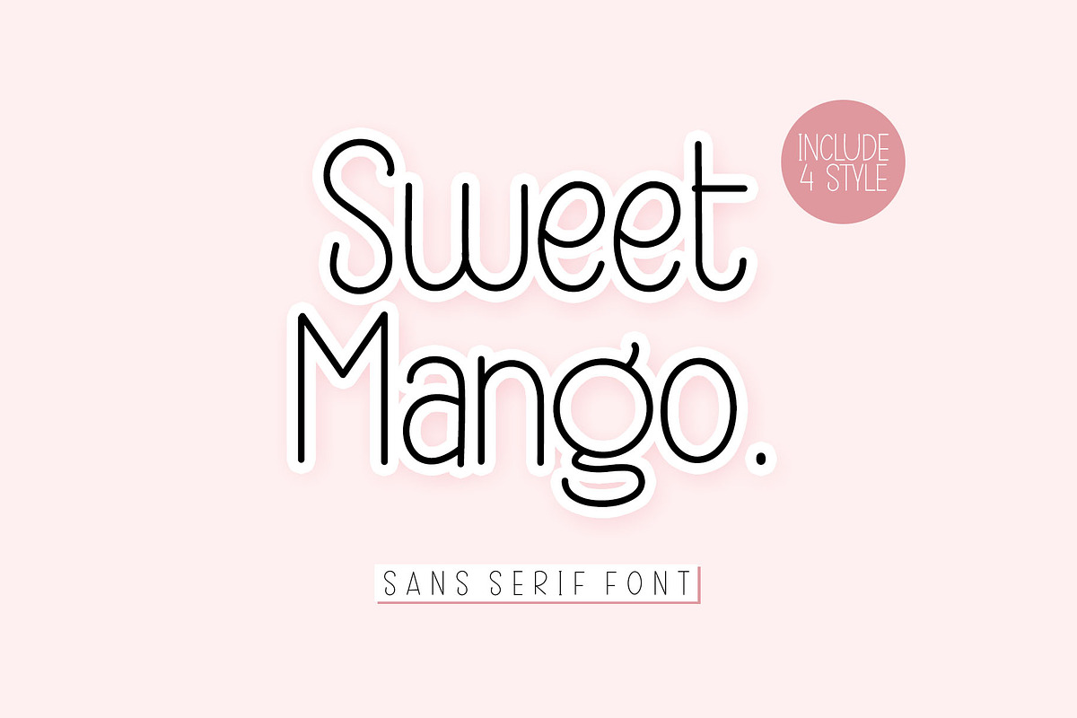 Sweet Mango, a Sans Serif Font by Letterafa Studio (Photo 1 of 7)