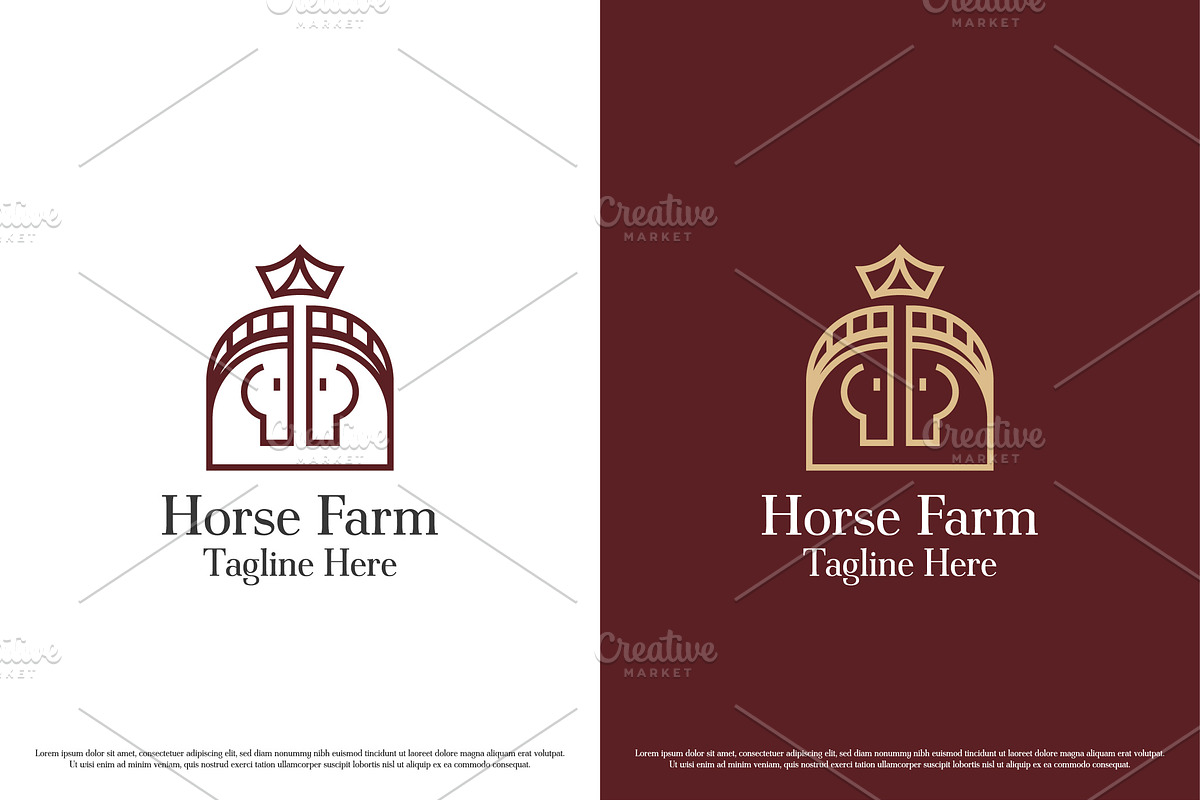 Horse Farm Logo Design Illustration, a Branding & Logo Template by Morvana Crew