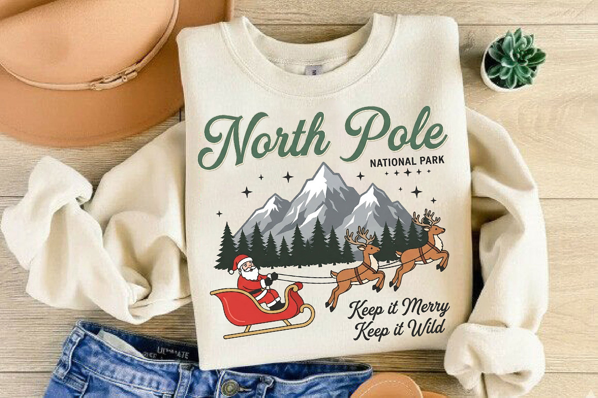 North Pole National Park Christmas, a Seasonal Illustration by DreamCafeArt (Photo 1 of 6)