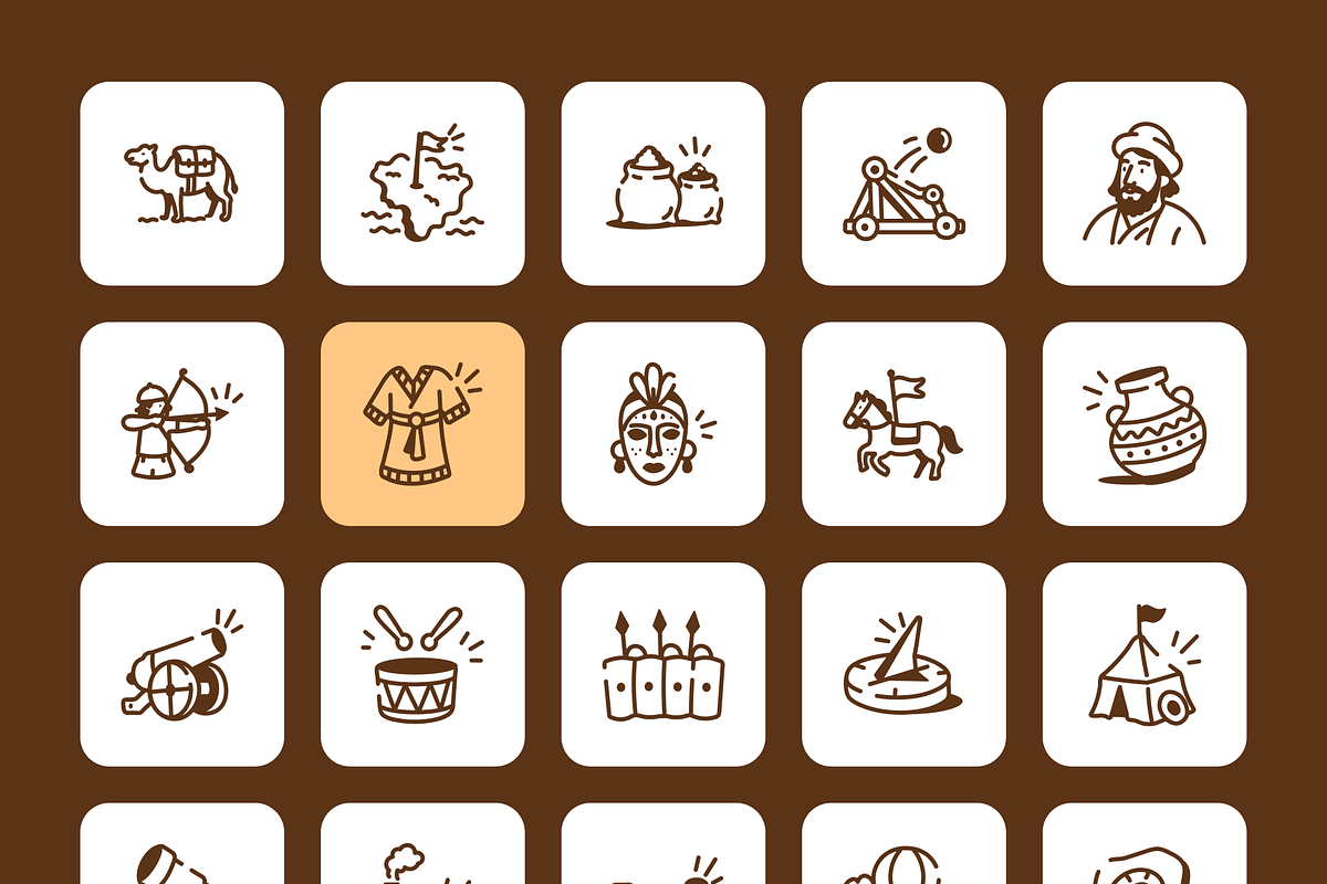 History Hand-Drawn Doodle Icons, an Outline Icon by Vectors Market (Photo 10 of 10)