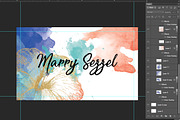 Watercolour hibiscus name card id58, a Business Card Template by AIW SOLUTIONS (Thumbnail 2 of 3)