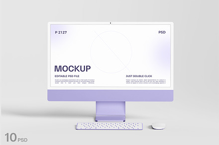 New iMac 24 Desktop Mockup, a Mac Mockup by RamStudio2