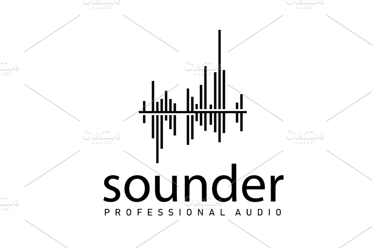 audio music logo sound wave design, a Branding & Logo Template by Maylianaw28 (Photo 1 of 2)