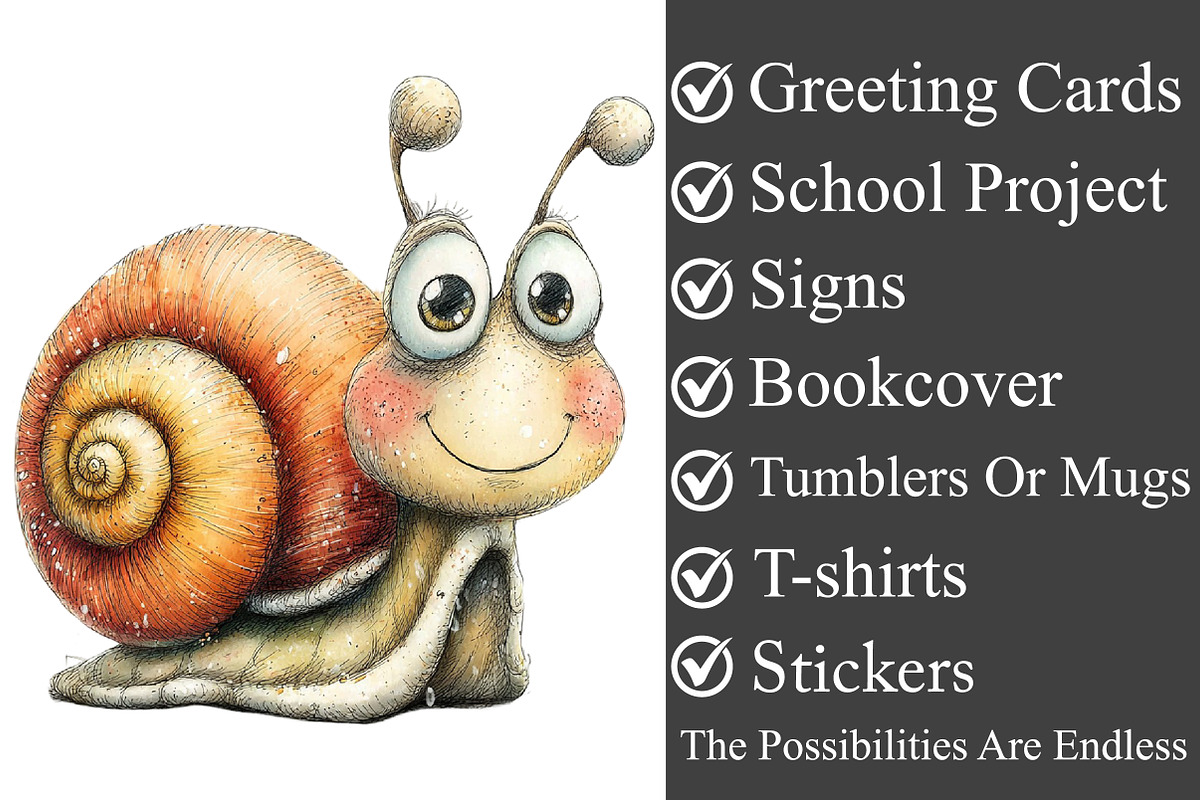 Whimsical Spring Snail Clipart PNG, a Seasonal Illustration by Canvas Craft