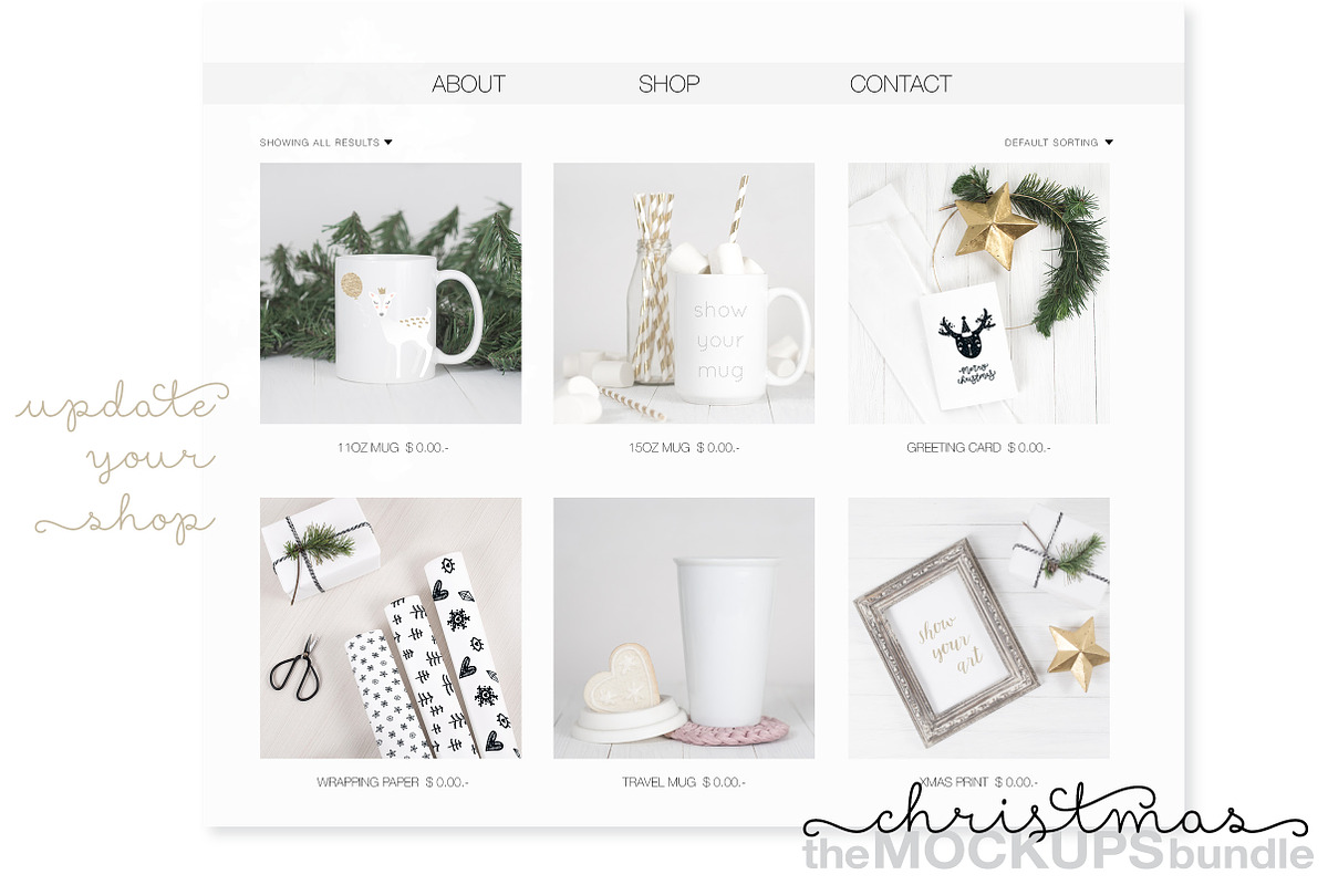 Nordic Xmas Styled Mockups Bundle, a Cups & Container Mockup by Inspire Mockups (Photo 4 of 6)