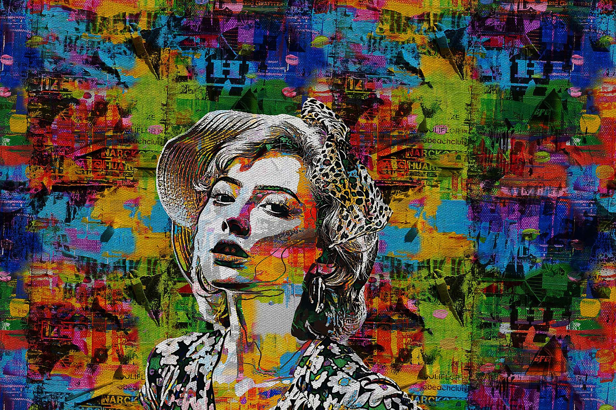 Collage Poster Art Photoshop Action, an Action Add-On by MRI STUDIO (Photo 2 of 8)